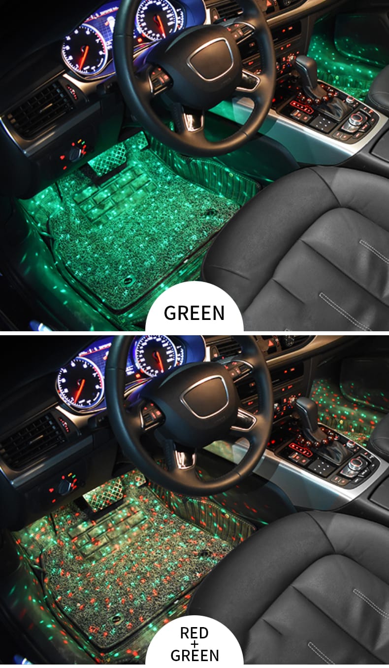 Multi Color Car Led Foot Space Light 4 pcs